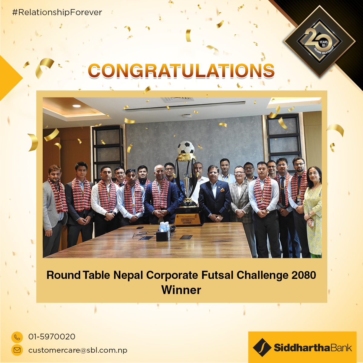 Winner of Round Table Nepal Corporate Futsal Challenge 2080